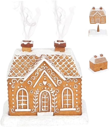 Gingerbread House Incense Burner, Incense Cone Christmas Cabin Incense Burner Home Chimney Decorations