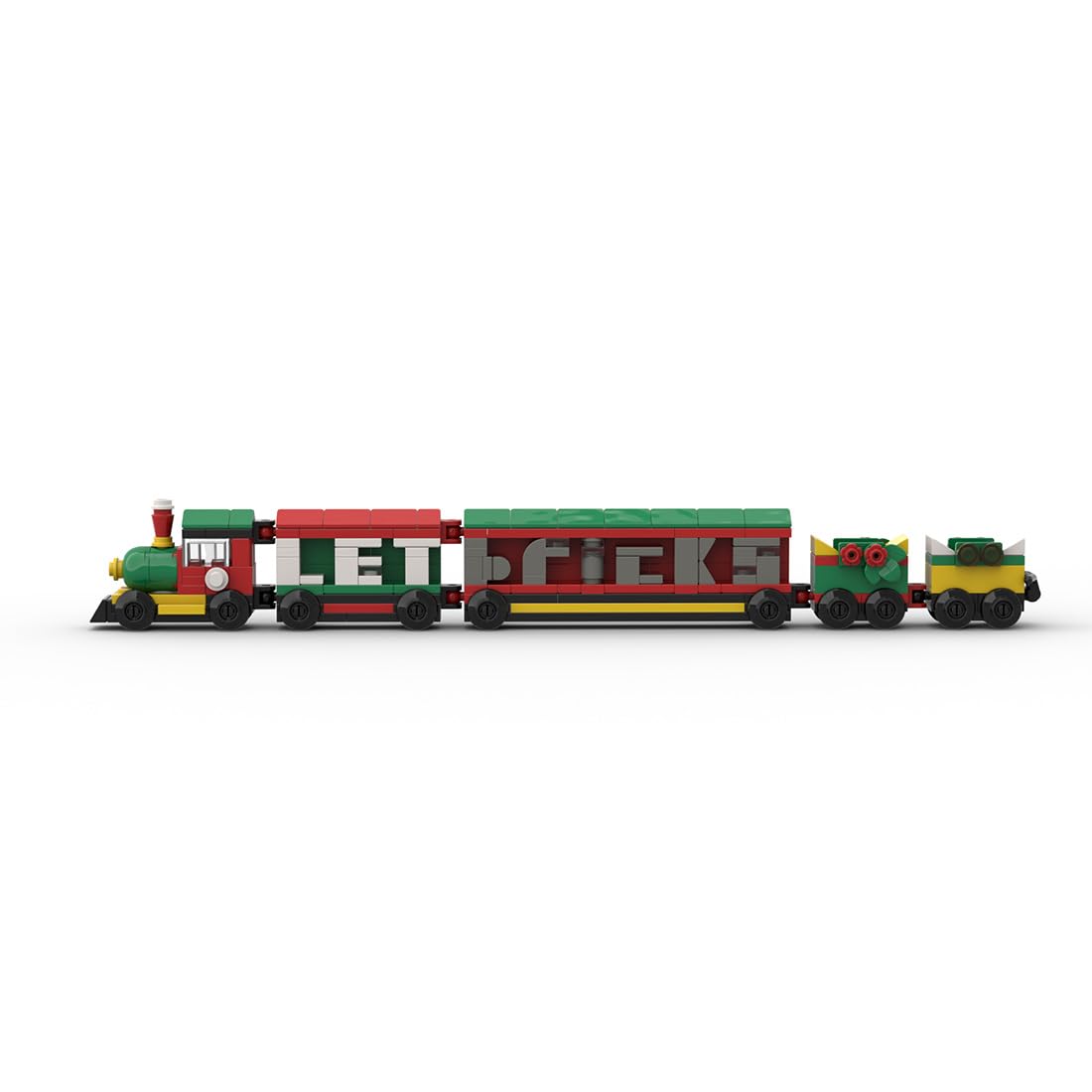 とっても可愛い　クリスマストレイン　ブリキ製　海外購入 Amazon.co.jp: GoAssemb Letbricks 限定クリスマストレイン