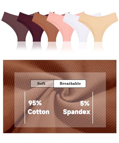 Image of CuteByte 10 Pack Womens Cotton Underwear Sexy Stretch V-Waist Ladies Panties Low Rise Cotton Cheeky Hipster S-XXL