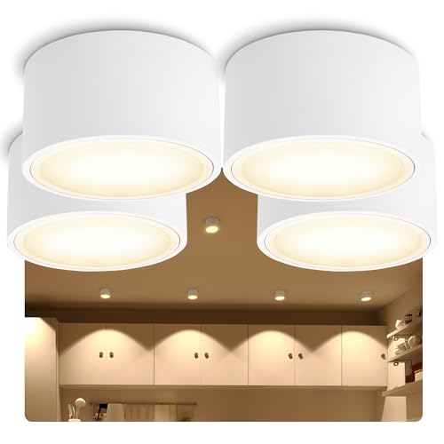 SSC-LUXon CELI-X LED Aufbauspot flach 4er Set mit großer Leuchtfläche -...