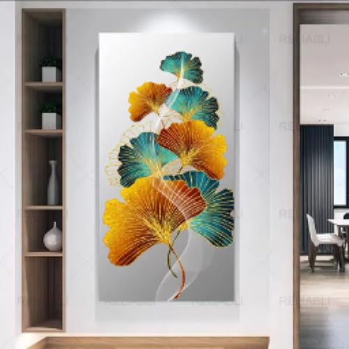 Impressions sur toile de ginkgo haut de gamme 80x160cm art mural luxe