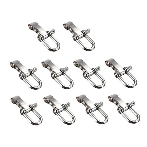 NAMOARLY 10pc Set Marine Grade Rigging Shackles d Ring Bumper Shackles for Chain Bumper Mounting