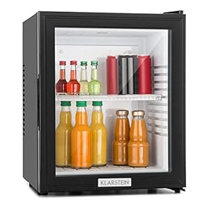 Klarstein MKS-12 – minibar, minikoelkast, drankkoeler, 24 liter, ca. 38 x 47 x 38 cm (BxHxD), 30 dB stille werking…