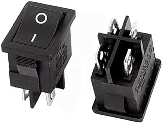 HUJWLBWF 2 uds AC 8A/250V 10A/125V 4 Pines ON/Off DPST Interruptor basculante a presión for Barco Negro por