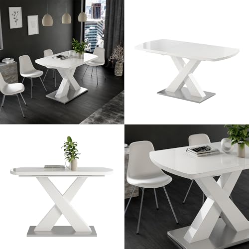 Vicco Tavolo Da Pranzo Bianco 120 X 80 Cm Estensibile - 8