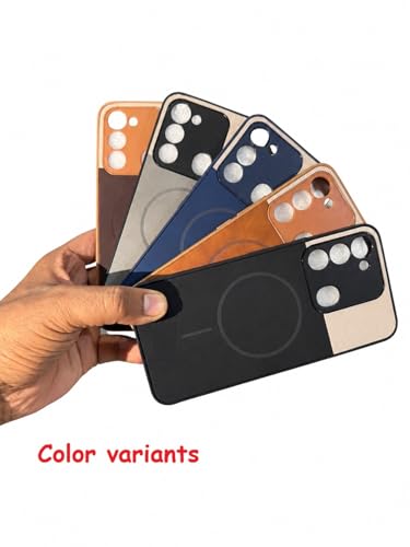 Image of Bintage Mac Safe Design Hard Slim Back Case | Soft Border Camera Protect | Dual PU Leather Finish Back Cover Compatible for Tecno Spark Go 2022 - White & Black