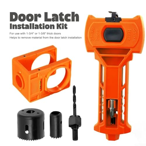 Guide de perçage pour serrures de porte en bois orange réglable