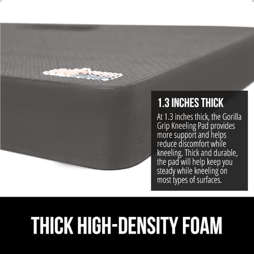 Image of GORILLA GRIP Extra Thick Foam Kneeling Pad for Gardening, 17.5x11 Charcoal
