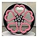 BVBNMB Car Alloy Wheels Wheels 5x100, 5x112, 5x114.3, 5x120 For Car Tires Pink Heart-shaped Rines, Can Be Customized All(5x112,ONE PINK WHEEL_17IN.)