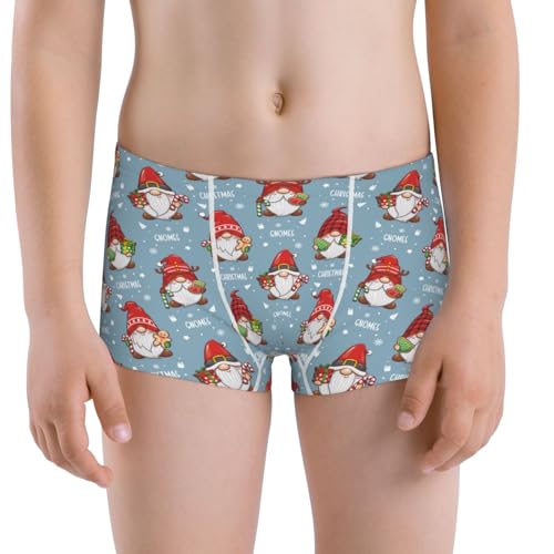Boys' Cotton Boxer Brief Soft Underwear-Snowflake Christmas Gnome
