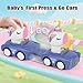 IOMDRWU Press to Go Car Toys for Toddlers 1-3, Animal Baby Cars, Push Go Friction Inertia Car, Infant 6-9-12-18 Month, 1st Birthday for 1-2 Year Old Boy Girl, Valentines Day Gift