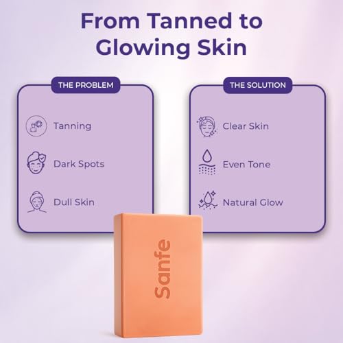 Image of Sanfe Soaps Kojic Acid Soap for Bath | 75g | Pack of 1 | Detan Soap | Dark Spots Brightening & Pigmentation Removal | Skin Whitening Soap Bar | Tanning Removal Soap for Men & Women
