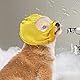 Verstellbare wasserdichte Hunde-Duschhaube, Hunde-Ohrenschützer für die Badewanne, wiederverwendbarer Ohrenschutz-Stirnband zum Schwimmen (Gelb)