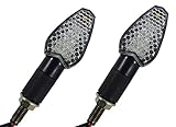 LED Mini Black Arrow Motorcycle Turn Signal Indicator Directional Lights Front/Rear Pair (2 Blinkers) for Aprilia, Buell, BMW, Harley, Honda, Kawasaki, KTM, Moto Guzzi, Suzuki, Triumph, Yamaha