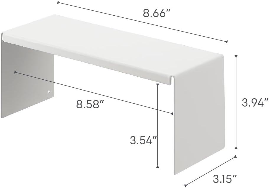 YAMAZAKI Home Tower Medicine Cabinet Vanity Storage Racks – Set of 2, Bathroom Mirror Organizer Risers - Steel -