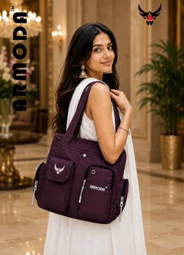 Image of ARMODA Double Pockets Glamour: Stylish Shoulder Bag for Ladies