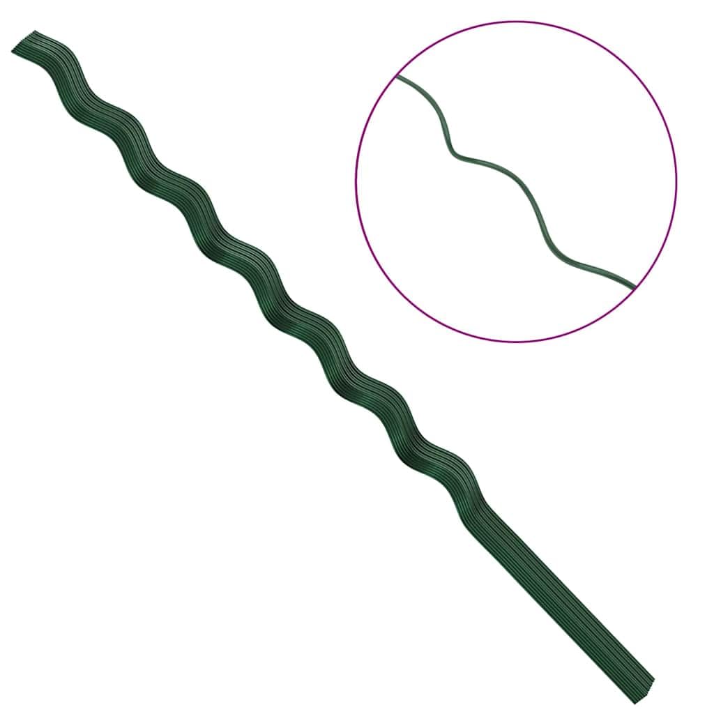 50 piezas de soporte para plantas verde 170 x 0,6 x 0,6 cm de acero resistente para plantas trepadoras jardín