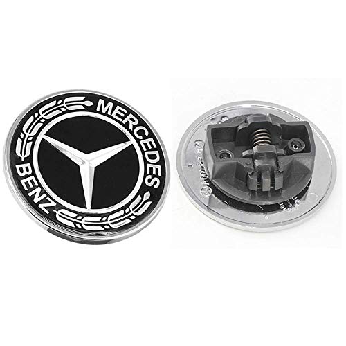 image for Sparkle-um 57MM Chrome Mercedes Benz Logo Flat Hood Star Emblem Badge 