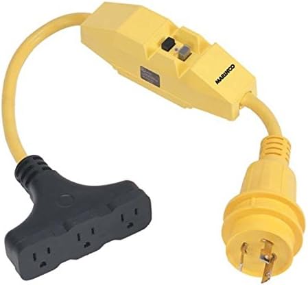 AMRM-199128 Marinco Dockside 30A to 15A Adapter with GFI