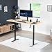 VIVO Black Manual Height Adjustable Stand Up Desk Frame with Hand Crank System, Ergonomic Standing 2 Leg Workstation, DESK-V101M