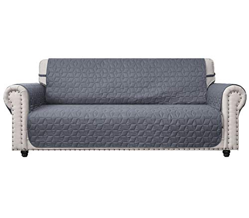 Ameritex Couch Sofa Slipcover 100% Waterproof Nonslip Quilted Furniture Protector Slipcover For Dogs, Children, Pets Sofa Slipcover Machine Washable (Light Grey, 78'') #TOP17