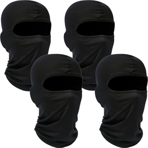 4 pcs Balaclava Ski Mask for Men, Summer Breathable Full Face Cover Ski Mask for Motorcycle Cycling Hunting Skiing Halloween Costume Outdoor Cover