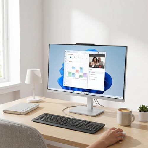Image of Lenovo 24 inch A100 All-in-One Desktop Computer, 8-core Intel Core i3-N305 CPU