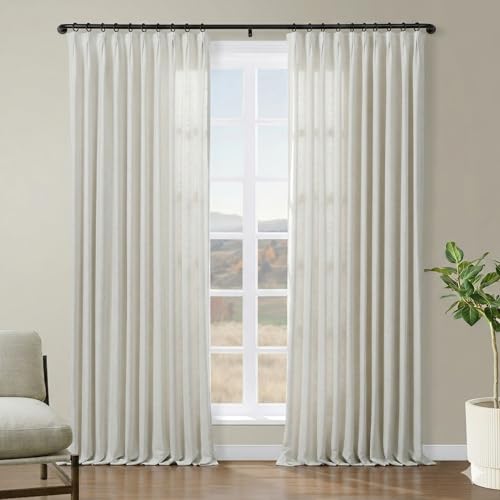 Image of TWOPAGES Matte Black French Return Curtain Rod 48 to 84 Inch