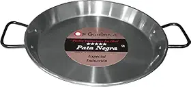 La Ideal_Forma de paella de aço polido, 42 cm