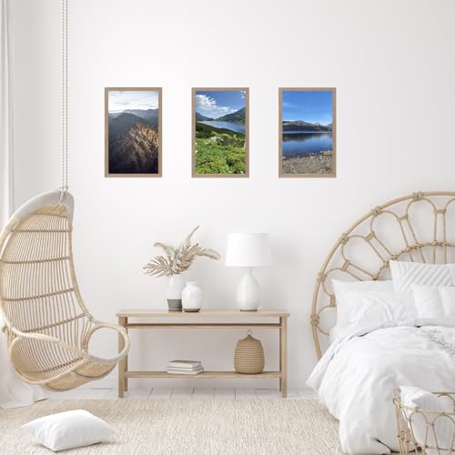 Image of JCJMY 13x22 Picture Frame Rustic Brown for Poster Photo Picture, Horizontal and Vertical Formats for Wall Hanging, 13 x 22 Wall Gallery Poster Photo Frame for 13 by 22 Photos Posters, Rustic Brown