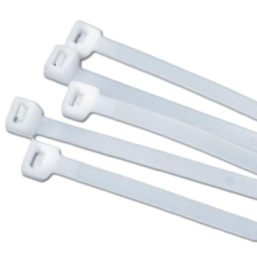 Kenable White Cable Ties Nylon 66 Ul Approved Self-Locking Zip Ties Heavy Duty 370Mm X 6.7Mm [100 Pack]