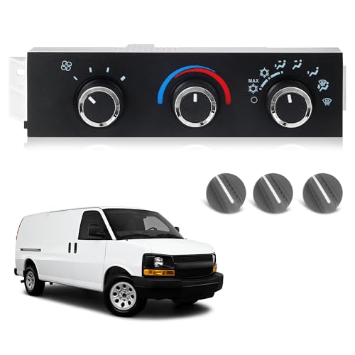 KAFKOF Front Climate Control Module Compatible with 1996-2020 Chevy Express 1500 2500 3500 4500 GMC Savana. AC Control Panel Replace 599-217 15073274