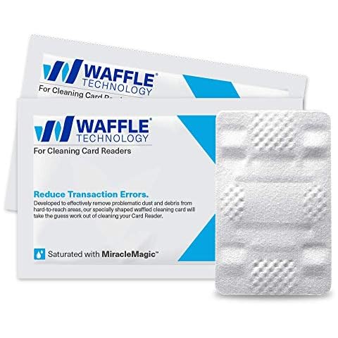 KICTeam - Waffletechnology® Cleaning Cards for Card Reader Payment Machines (40 Cards) - Presaturated with Quick Drying Solution Cover