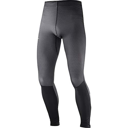 Salomon Agile Long Tight M Athletic Pants, Black/Forged Iron, Small