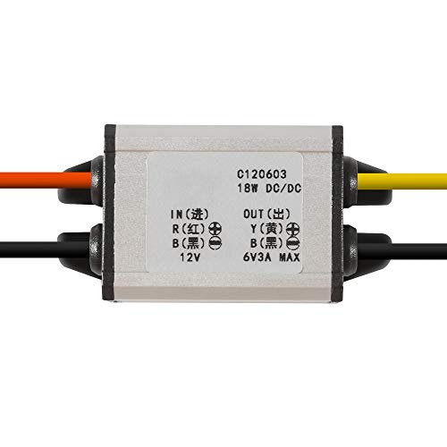 Image of 3Pcs 12V to 6V Car Power Voltage Converter DC 9V-22V 12V to 6V Buck Voltage 3A 18W Waterproof DC Step Down Volt Module Power Supply Board Compatible with Car Vehicle Automotive LED Display Radio