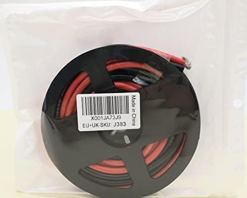 CESFONJER kabel silikonowy, 10 AWG (2 metry czarny i 2 metry czerwony), miękki i elastyczny kabel odporny na wysokie temperatury, szybkie lutowanie do kabli zacisków akumulatora samochodowego RC