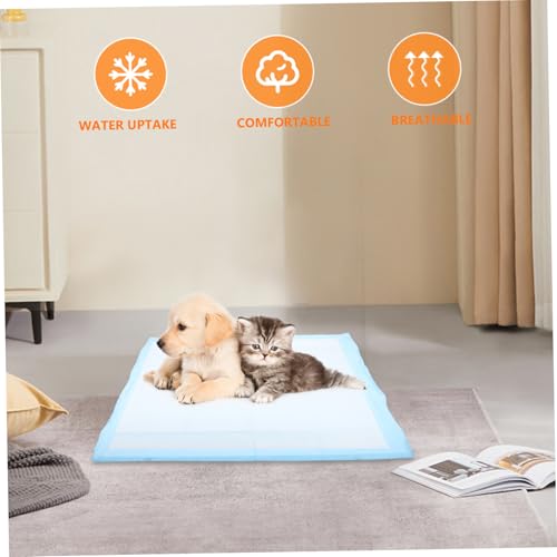 Milisten Superabsorbierende Welpen Trainingspads 60x60cm L Einweg Haustierunterlagen aus Saugfähigem Material für Welpentraining Ältere Hunde und Wohnungshunde