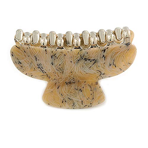 Pinza para el pelo de acrílico mármol dorado accesorio cabello mediano 6