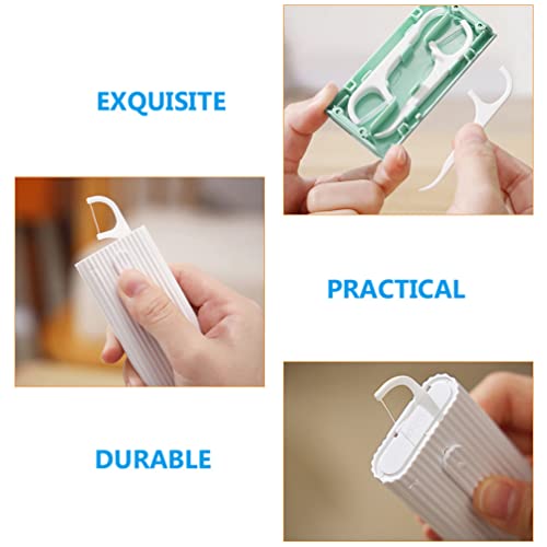 SUPVOX Faixão dental de 2pcs Organizador de fio oral de limpeza caixa de picket portátil fio dental