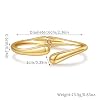 RINTOLER Chunky Gold Cuff Bangle Bracelets for Women - Gold Polished Trendy Twisted Hinged Cuff Open Wide Waterdrop Bangle Chunky Gold Bracelet Minimalist Bangle Jewelry Gift (H-dainty Waterdrop - GOLD) #5