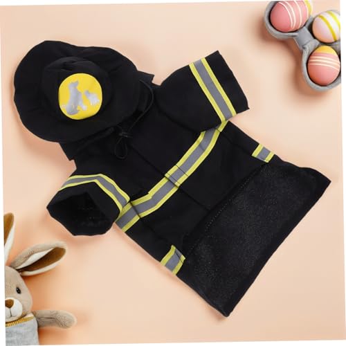 Disfraz de Bombero para Perros y Gatos Talla S Negro miniatura 6