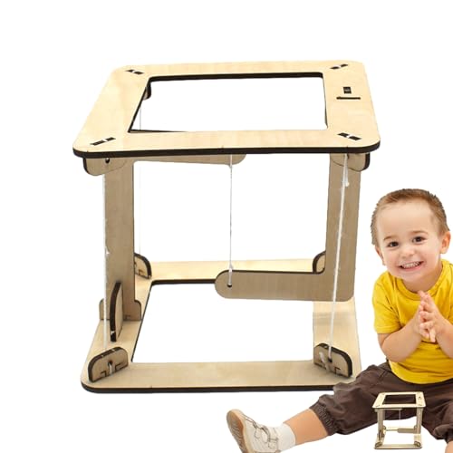 Träklossmontering, flytande experimenterande leksak, flytande STEM-experimentleksak i trä, multifunktionellt pysseltillbehör för klassrummet