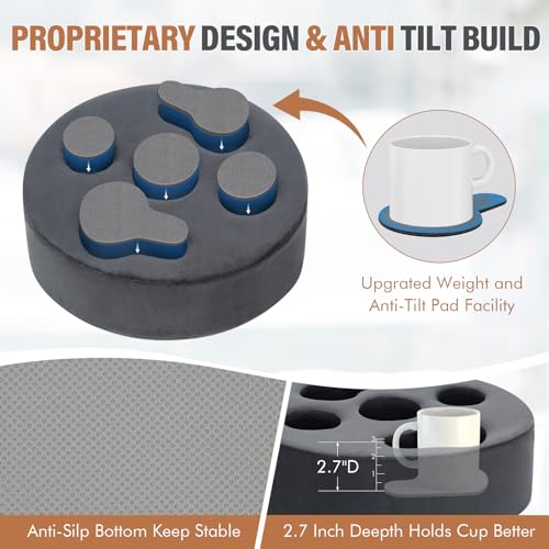 INNO STAGE Couch Cup Holder Getränkehalter, Sofa Getränkehalter Kissen, Abnehmbare und Washbare Kissen mit Kaffeebecherhalter für Zuhause, Auto, Park, Reisen, Flugzeug