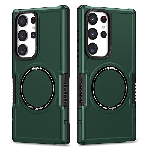 Coque de téléphone pour Galaxy S21 Plus - Protection Armor antichoc vert foncé robuste