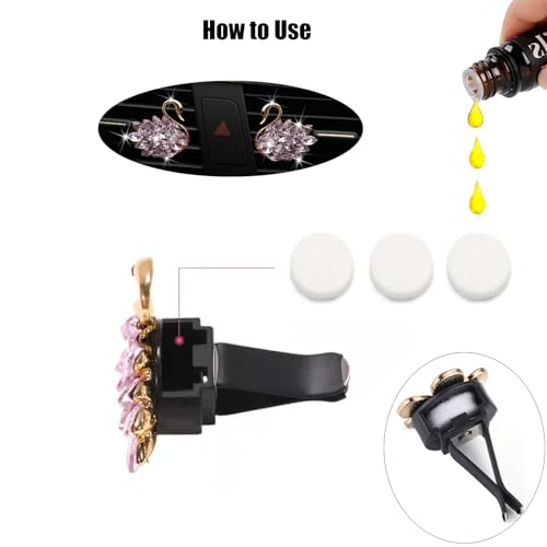 Image of 50Pcs Car Diffuser Vent Clip Aroma Replacement Pads, Unscented Essential Oil Aromatherapy Refill Tablets, Felt Pads for Car Air Freshener Clips, Necklace, Bracelet