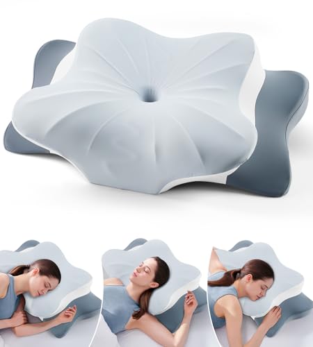 DONAMA Memory Foam Kissen ergonomisches Nackenkissen Kopfkissen Seitenschläferkissen für Seiten, Rücken & Bauchschläfer