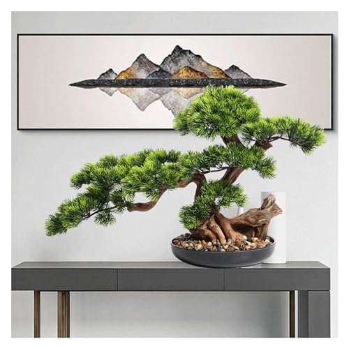 FUYAO Artificial Bonsai Tree Artificial Bonsai Pine Tree，Realistic Fake Plant Decoration, Potted...