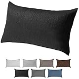 BESONDERES: Die Kissenfüllung besteht aus weichen Polyester Flocken in einer Hülle (separates Innenkissen). Der Bezugstoff mit Mikrovelours-Struktur ist schön fest und gleichzeitig nachgiebig.