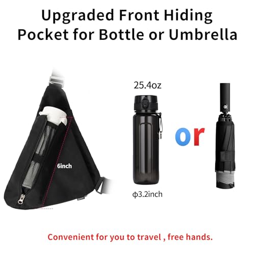 Image of OSOCE Crossbody Sling Bag, Water-Resistant Anti Theft Chest Pack, Minimalist Commuter Daypack for Travel Hiking Work