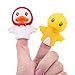5 Duck Finger Puppets Toys, Soft Rubber Bath Animal Head finger Toys, Birthday Party Supplies Favors for Kids toddlers Boys Girls (Ducks_KB06)